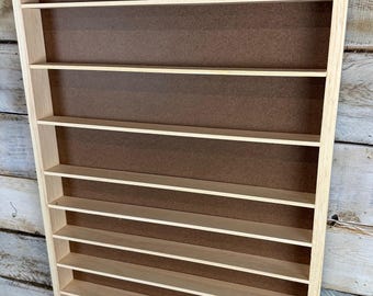 Large Paint / Display shelf 2" deep  - Combination Medium / Narrow Spacing
