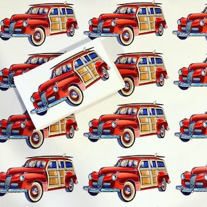 Woodie wagon vinyl sticker