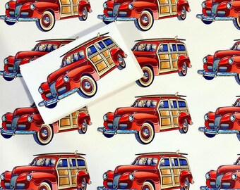 Woodie wagon vinyl sticker