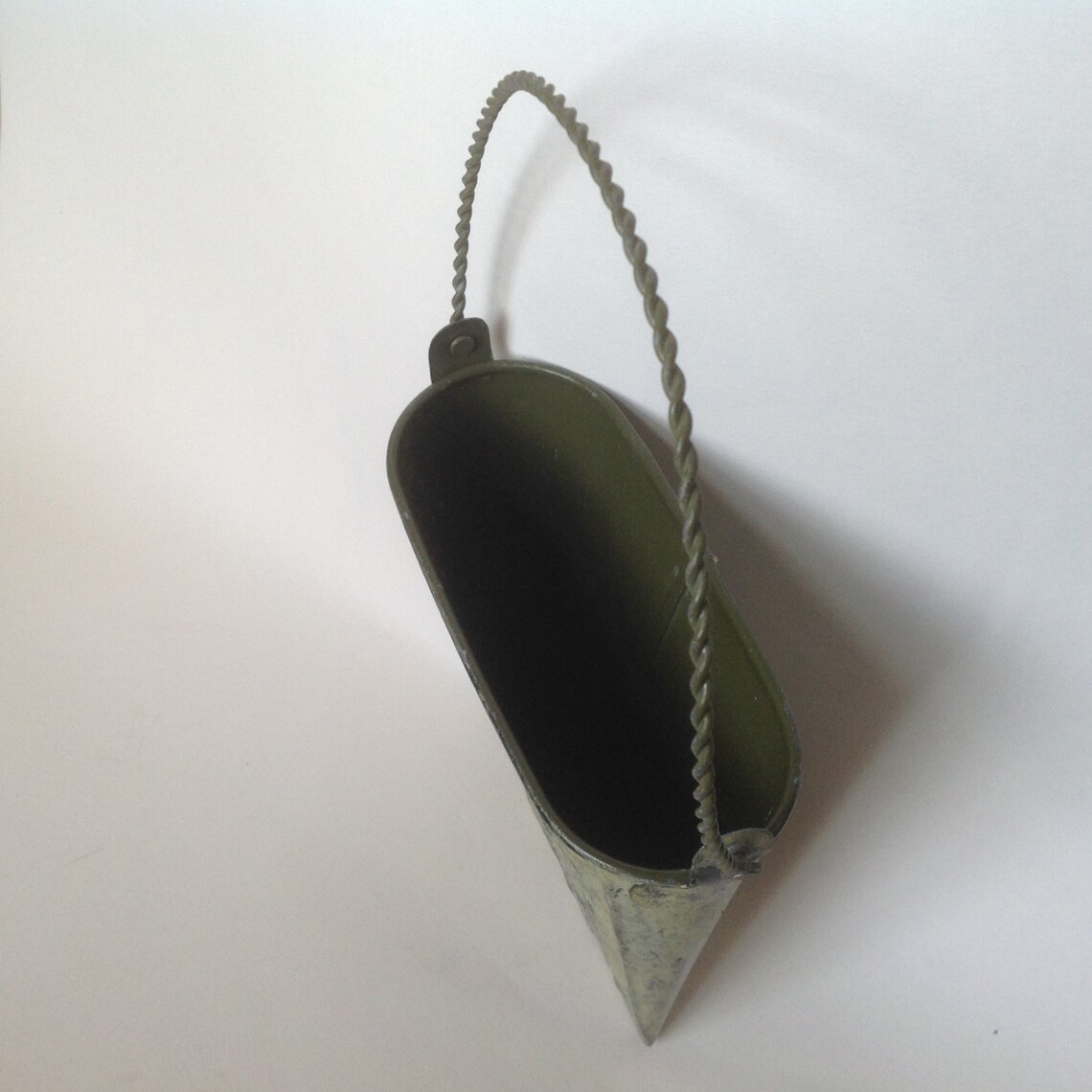 Vintage Tin Wall Pocket/ Door or Wall Metal Basket/Dried Etsy