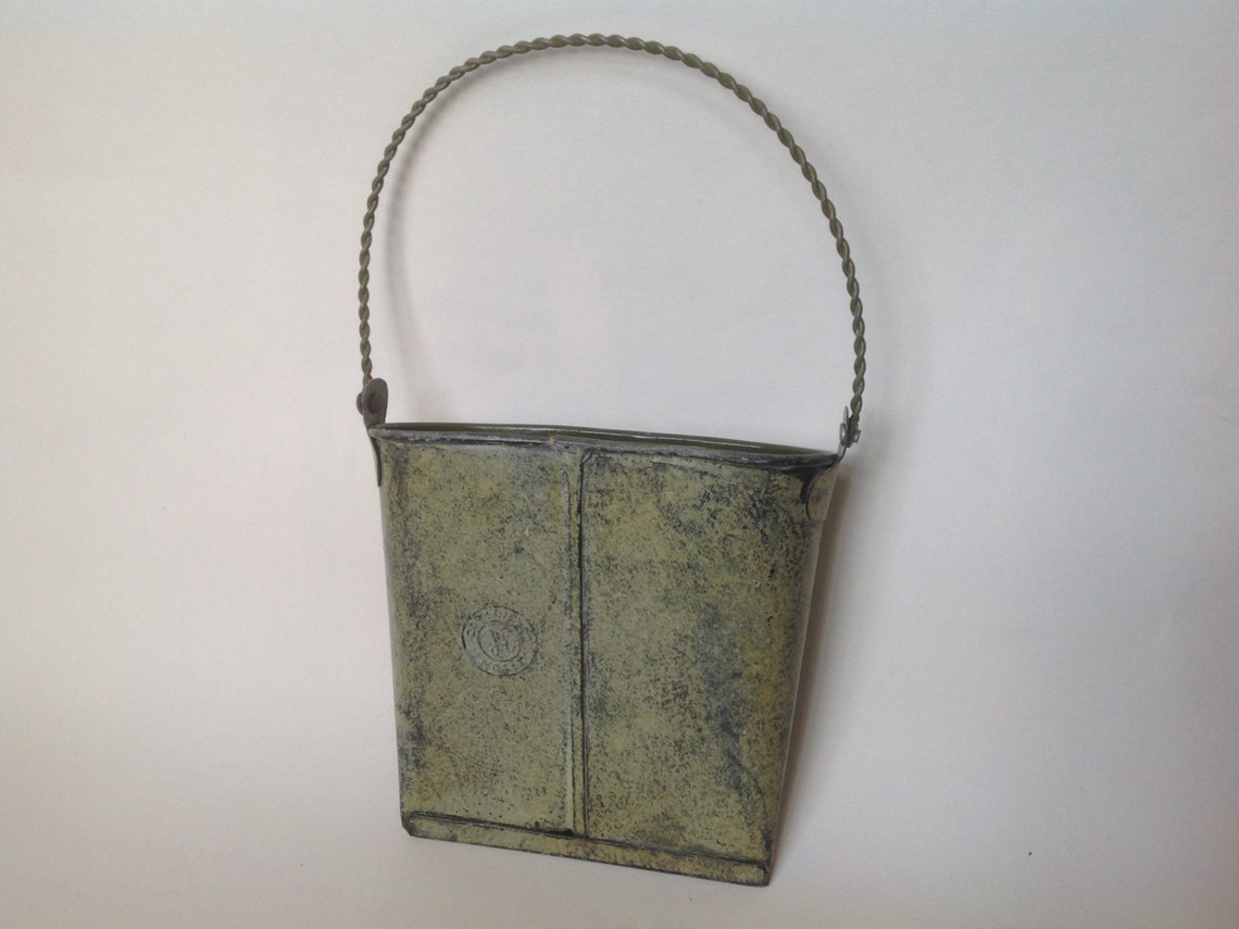 Vintage Tin Wall Pocket/ Door or Wall Metal Basket/Dried Etsy