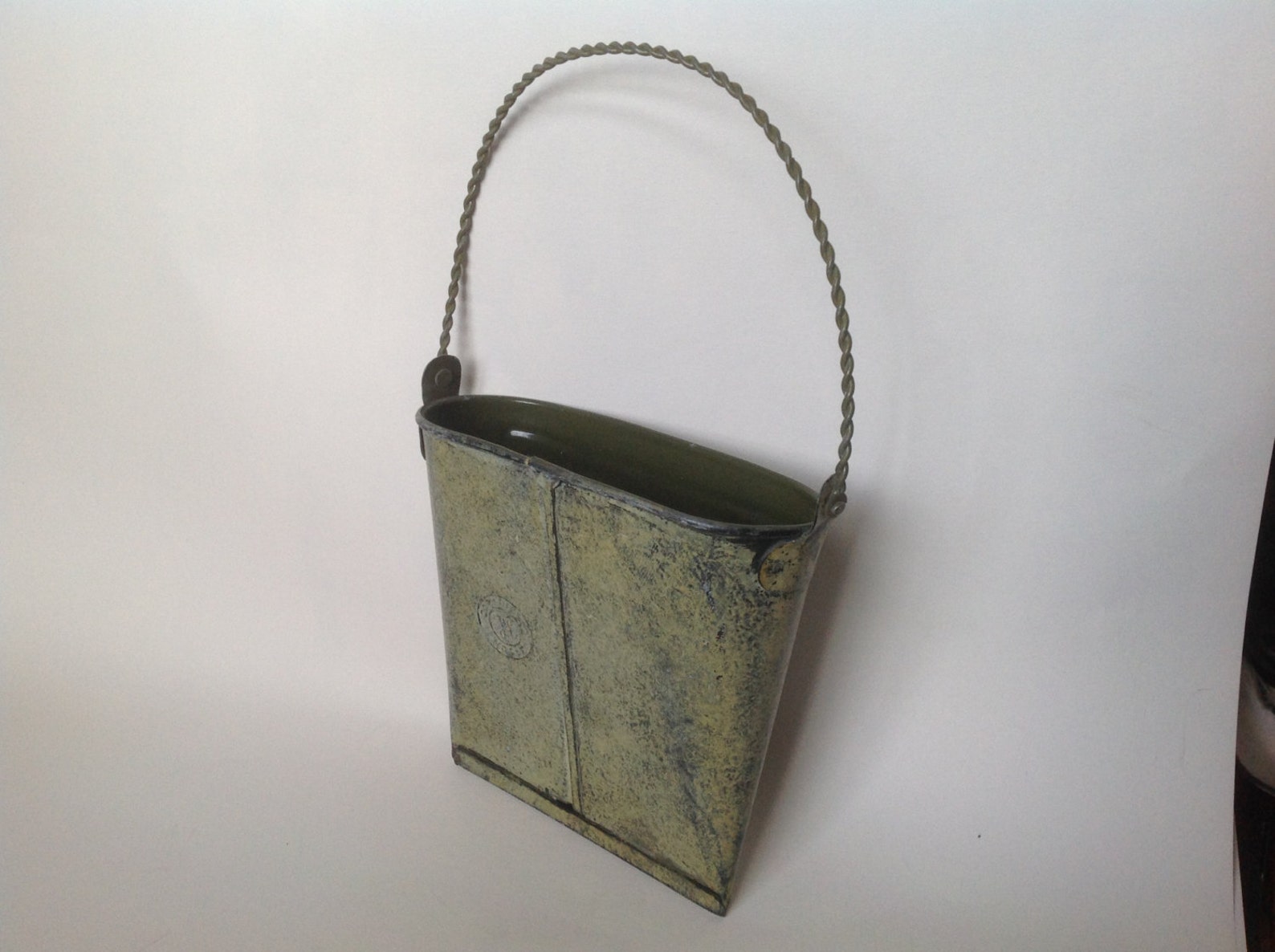 Vintage Tin Wall Pocket/ Door or Wall Metal Basket/Dried Etsy