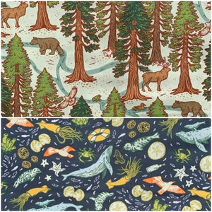 Organic. Choose Your Set of 2. Small Lunchbox Everyday Cloth Napkins. Organic Fabric Options. Forest // Sea