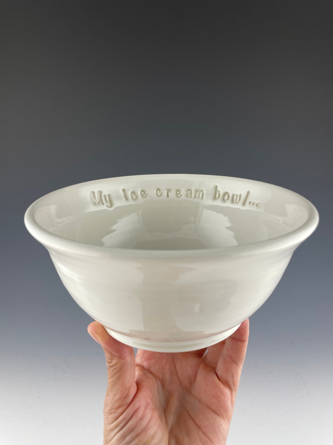 Handmade ice cream bowl white ceramic bowl ice cream bowl Etsy