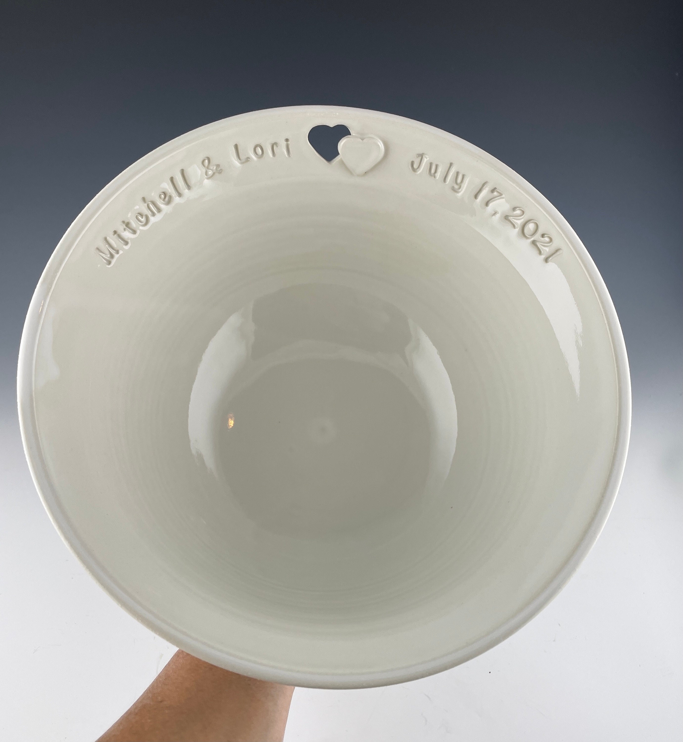 Personalized wedding bowl handmade wedding bowl ceramic Etsy