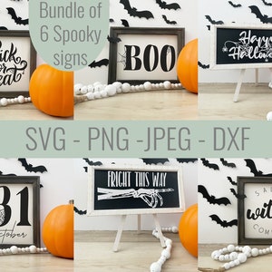 Halloween Sign SVG Bundle: Spooky Farmhouse Decor (Digital Download)