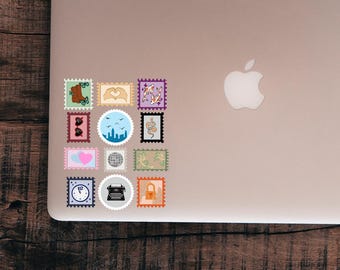 The Eras Stamp Set UV DTF Sticker, Popstar Album Sticker for Laptops, Car Windows, Water Bottles and more, Swif Fan Sticker