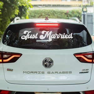Boho Just Married Removable Car Decal, Personalized Wedding Sign Sticker, Custom Just Married Car Sticker, Wedding Car Kit Wedding Day Decor