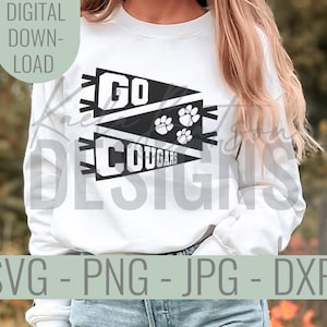 Go Cougar Sports Team SVG, Cougar Team Cricut svg, Cougar Football Season Game Day Pride SVG, Cougar School Team Shirt Designs, Cougar Pride