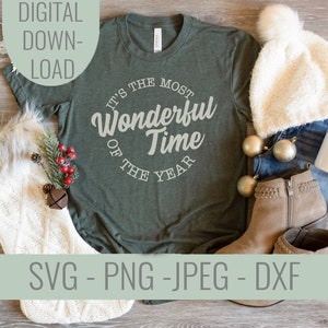 Die schönste Zeit des Jahres SVG, Weihnachten Home Decor SVG, Weihnachtslied T-Shirt SVG, Retro Frohe Weihnachten Cricut Crafting File
