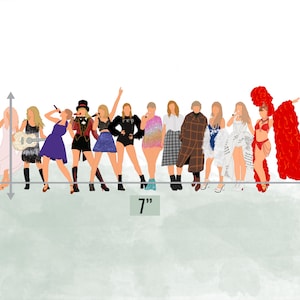 The Eras UV DTF Sticker, Popstar Album Sticker for Laptops, Car Windows, Water Bottles and more, Swif Fan Sticker 7"