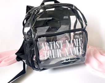 Custom Concert Stadium Approved Bag, Clear Stadium back pack, Taylor Crossbody Bag For Stadium, Clear Fanny Pack for Eras Stadium Show