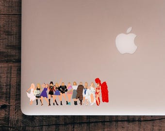 The Eras UV DTF Sticker, Popstar Album Sticker for Laptops, Car Windows, Water Bottles and more, Swif Fan Sticker