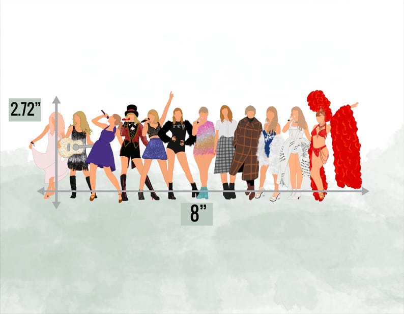 The Eras UV DTF Sticker, Popstar Album Sticker for Laptops, Car Windows, Water Bottles and more, Swif Fan Sticker 8"