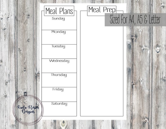 Meal Prep Chart