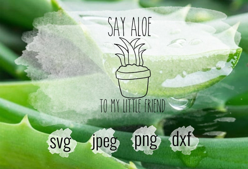 Download Say Aloe To my Little Friend SVG Aloe Plant Aloe SVG cute ...