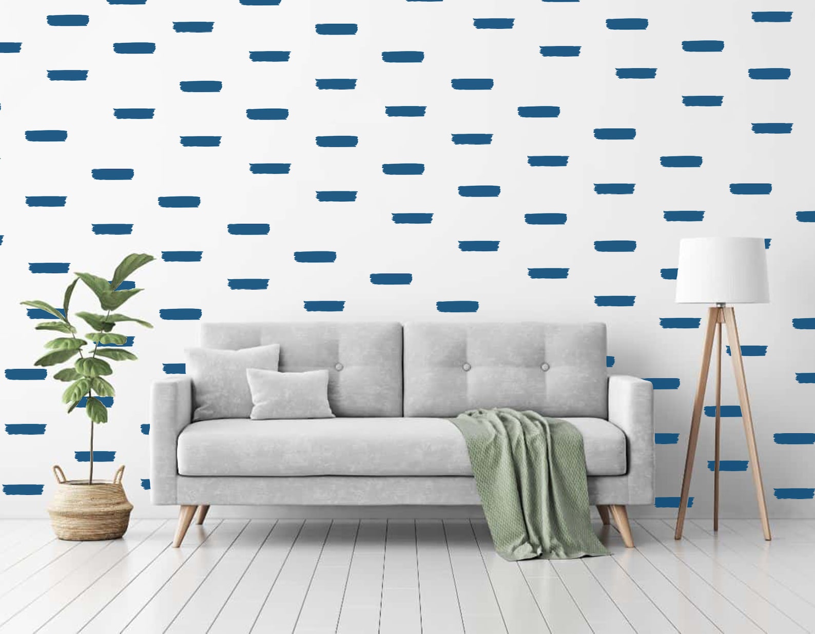 Paint Brush Strokes Decals Hand Drawn Lines Wall Decals Etsy