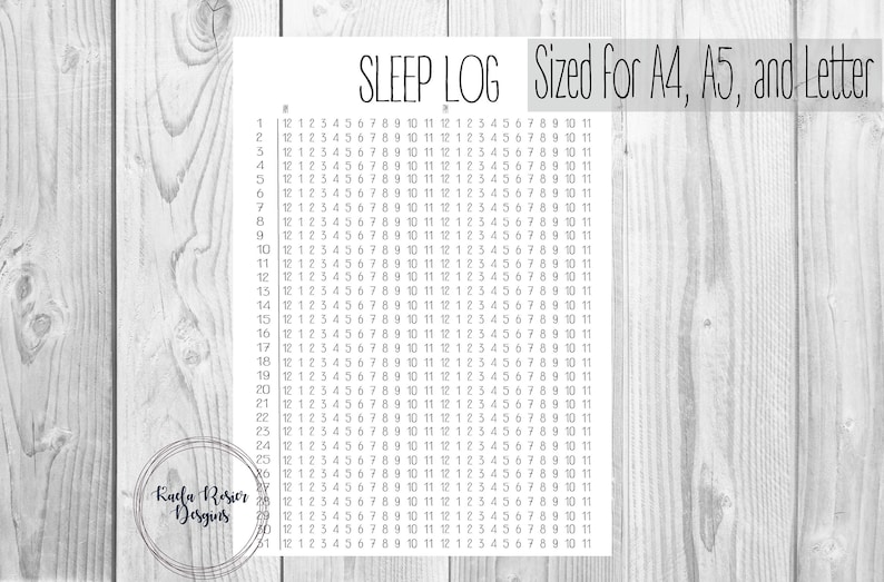 Every month Slumber Tracker Printable Planner Add, Bullet Magazine, 31, 30, and 28 working day logs image relating to Sleep Tracker Printable identify Month-to-month Snooze Tracker Printable Planner Include, Bullet Magazine, 31, 30, and 28 working day logs