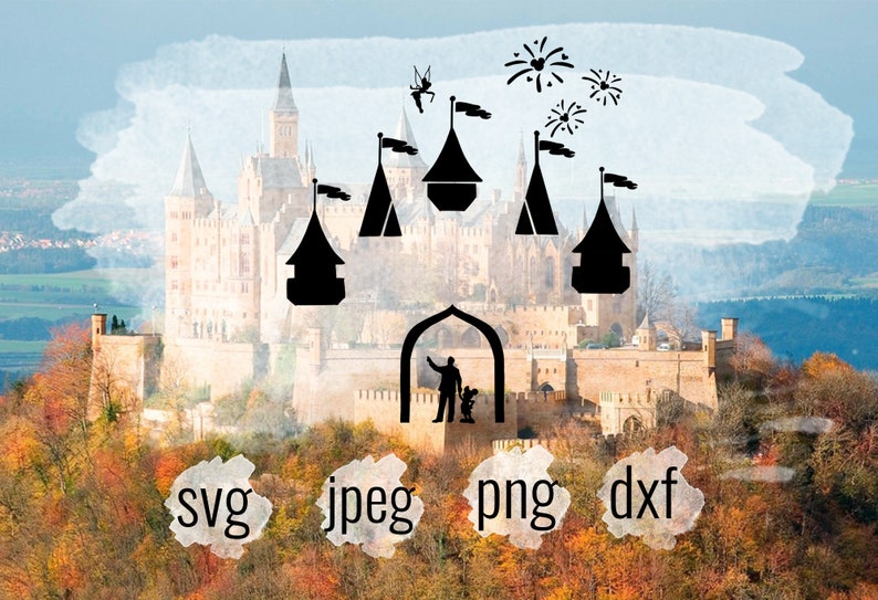 Download Disney Castle Picture Wall SVG Cricut Disney Silhouette | Etsy