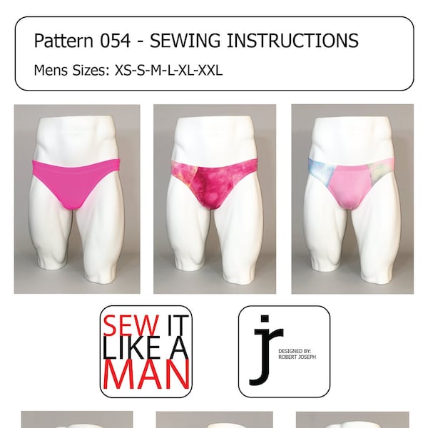 Men's Slim Line Swim Brief Underwear Sewing Pattern PDF 054