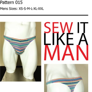 Mens Swim Thong Posing Underwear Sewing Pattern PDF