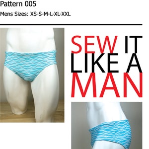 Mens Swim Brief/Bikini Underwear Sewing Pattern PDF