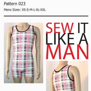 Mens Wrestling Singlet Sewing Pattern PDF
