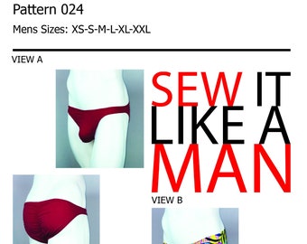 Mens Posing Suit / Bikini Sewing Pattern PDF