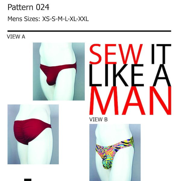 Herren Posing Anzug / Bikini Schnittmuster PDF
