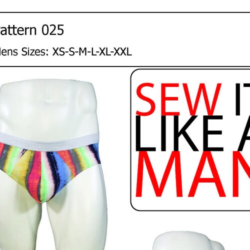 Men's Backless Jock Brief Jockstrap Sewing Pattern PDF Etsy UK