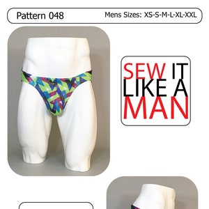 Men&#39;s Stealth Sport Brief Swimsuit Underwear PDF Sewing Pattern 048
