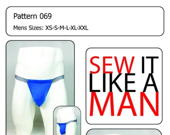 Men's Tanga Brief Underwear Swimwear PDF Sewing Pattern 069
