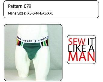 Patrón de costura de ropa interior tipo bikini tipo saco para hombre (PDF)