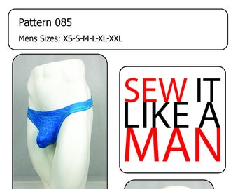 Men's Strapless Sling/Sack Jockstrap G-String PDF Sewing Pattern 085