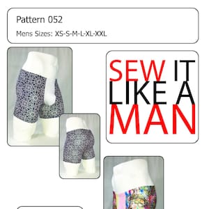 Men’s Front Pouch Square-Cut Boxer Brief PDF Sewing Pattern 052