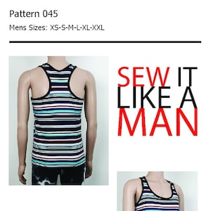 Herren Racer Back Tank Top Schnittmuster PDF Schnittmuster 045