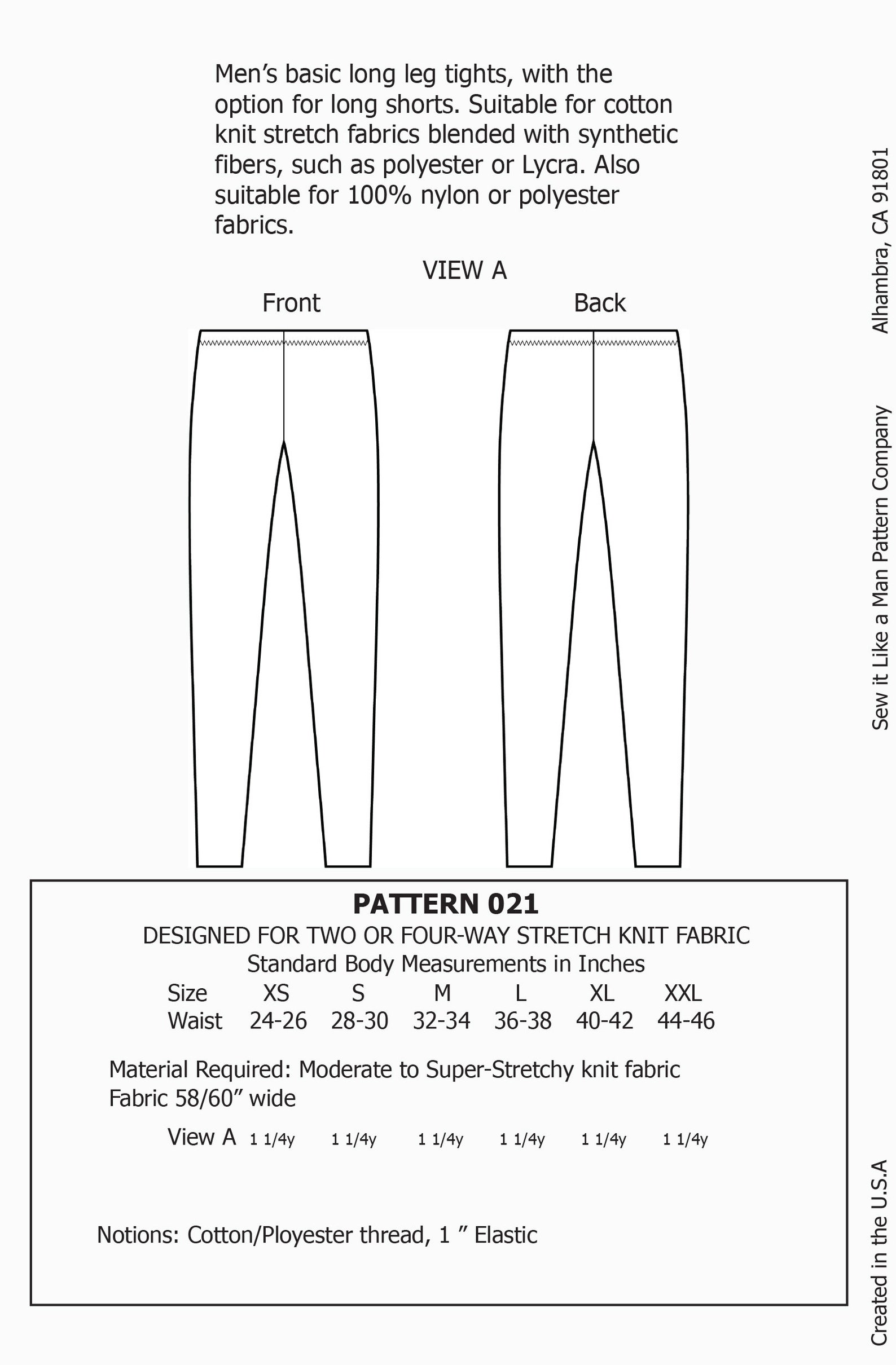 Mens Tights / Leggings Sewing Pattern PDF Etsy