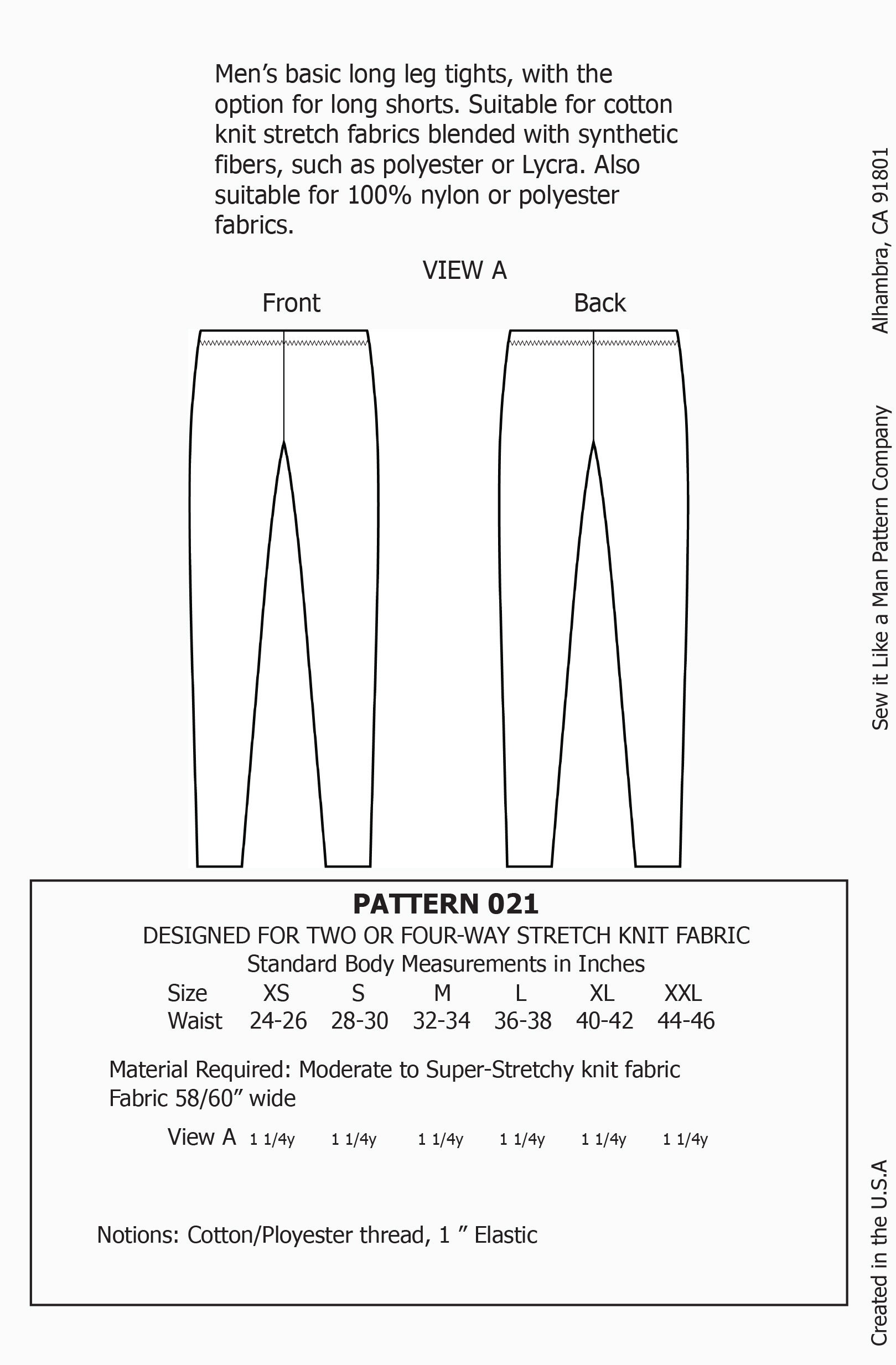 Download - Unisex Tights Pattern with Instructions main image 1