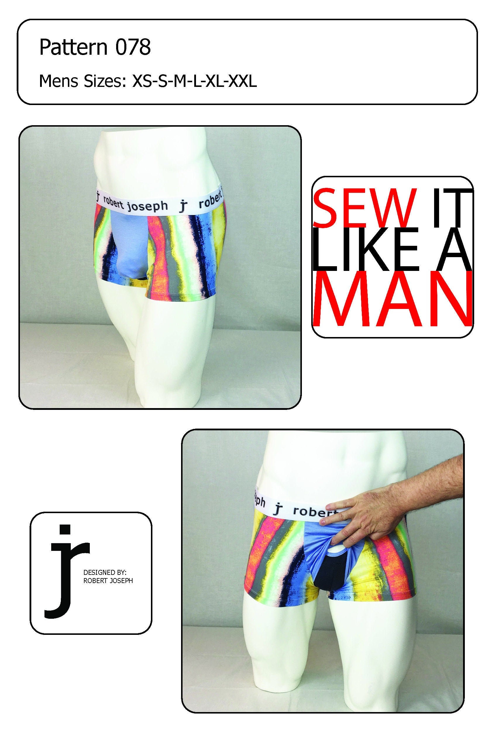 Men's Dual Pouch Boxer Brief Sewing Pattern PDF -  Norway