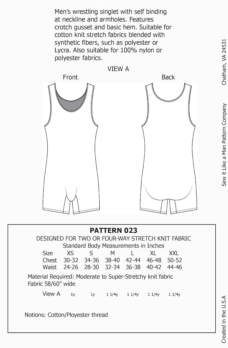 1920s Men’s Swimwear History Mens Wrestling Singlet Sewing Pattern PDF $8.00 AT vintagedancer.com