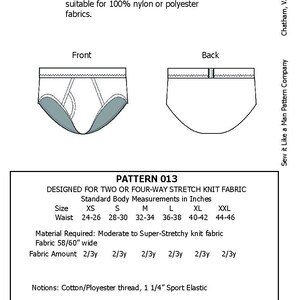 Classic Hip Brief Mens Sewing Pattern PDF - Etsy
