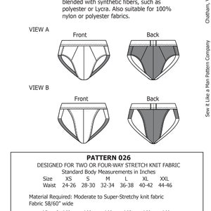 Mens Contoured Jockstrap Underwear Sewing Pattern PDF - Etsy
