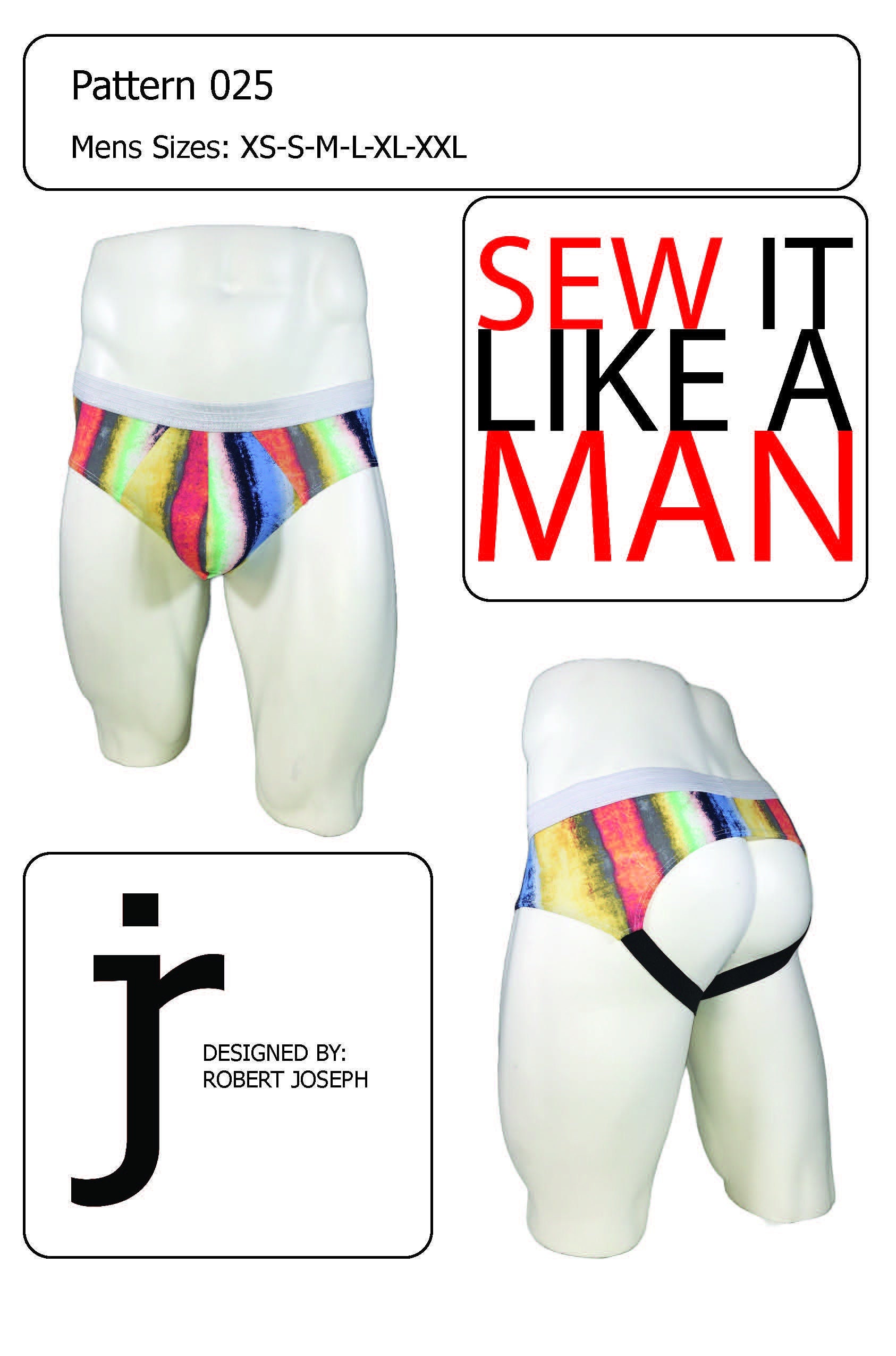 Mens Briefs / PDF Sewing Pattern / 6 Sizes: Xs to Xxl / 