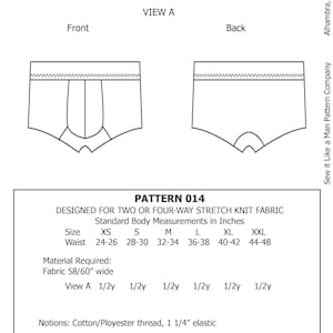 Men's Low-rise Show-off Boxer Brief Sewing Pattern PDF - Etsy