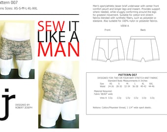 Mens Sport Brief Sewing Pattern PDF