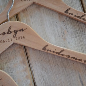Custom Engraved Wood Hangers - Bridesmaid Hangers
