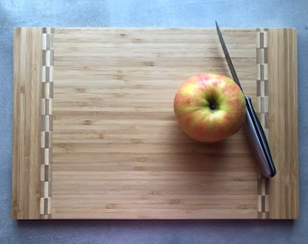 FREE SHIPPING - Cutting Board with Butcher Block Detail