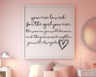 Daughter Quote Printable 4 size options and SVG cut file