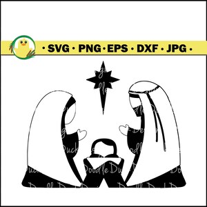 Christmas Nativity Digital File svg png jpg eps dxf