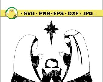 Christmas Nativity Digital File svg png jpg eps dxf